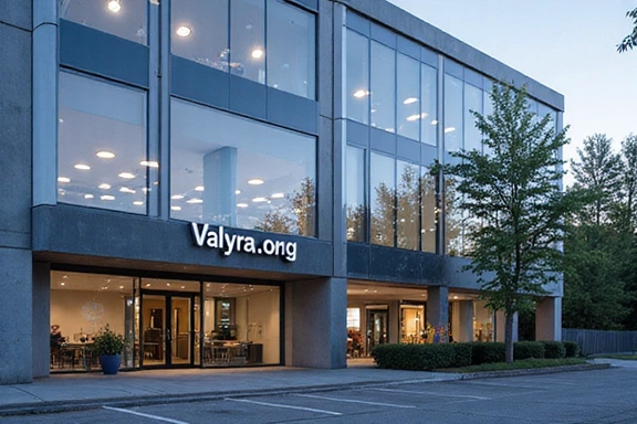 Image d'un bureau moderne avec le logo Valyra.org